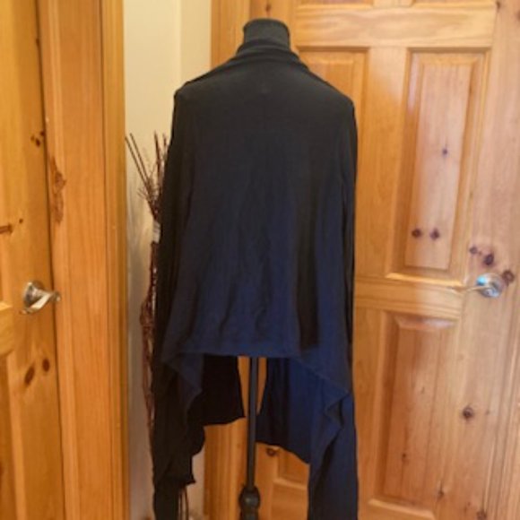 Cashmere/Cotton High Low Open Front Cardigan - Picture 2 of 7